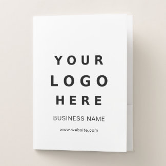 Custom Your Logo, Business Name and website Pocket Folder