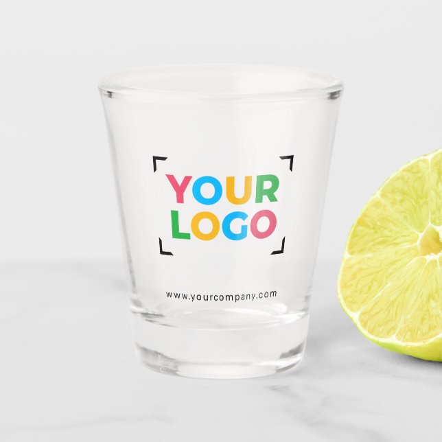 Custom Your Logo Here Business Branding Shot Glass (Front)