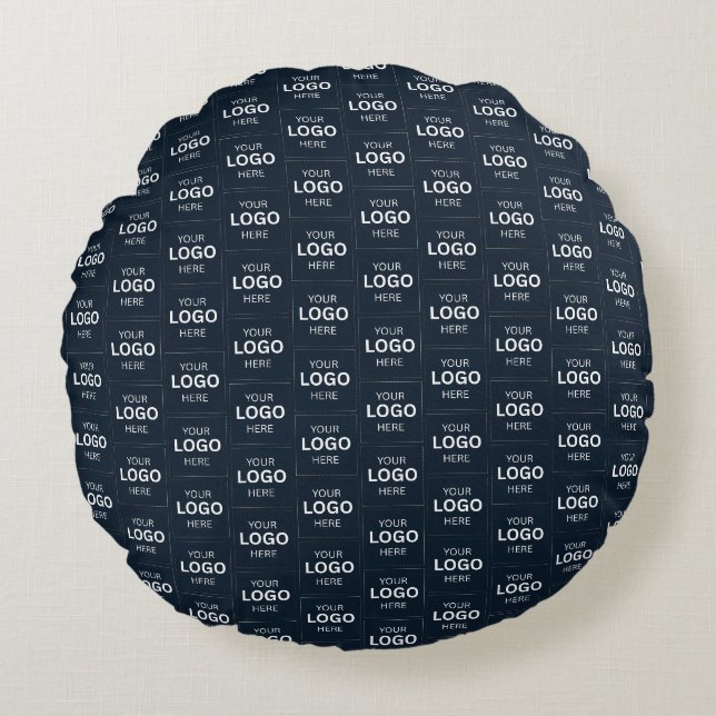 Custom Your Logo Here Name Template Round Pillow (Front)