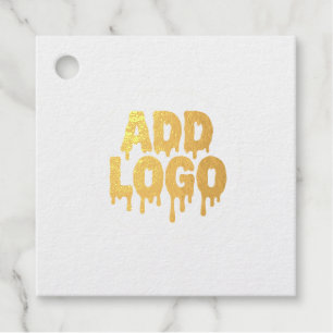 Custom your Logo image  Foil Favor Tags