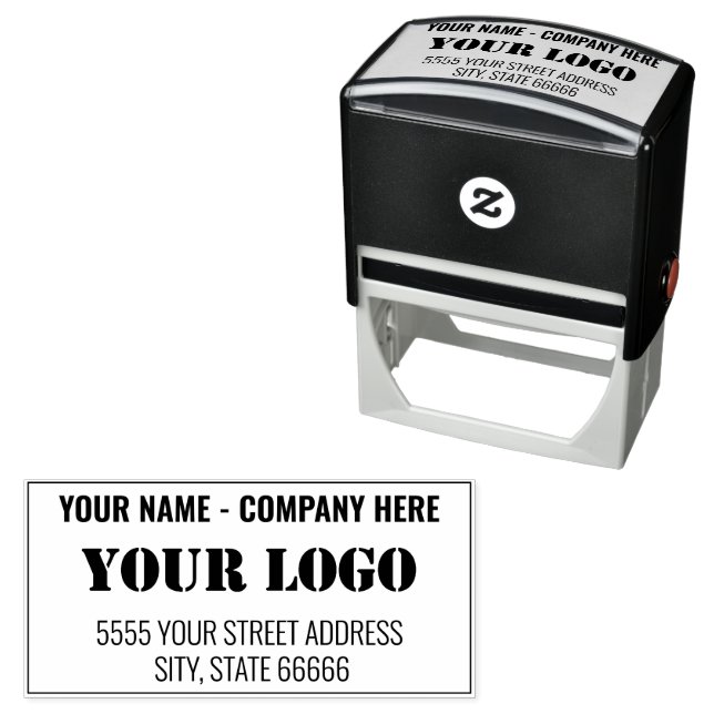 Custom Your Logo Name Address Business Stamp (In Situ)