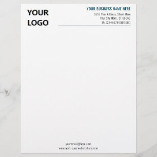 Custom Your Logo Name Address Info Letterhead