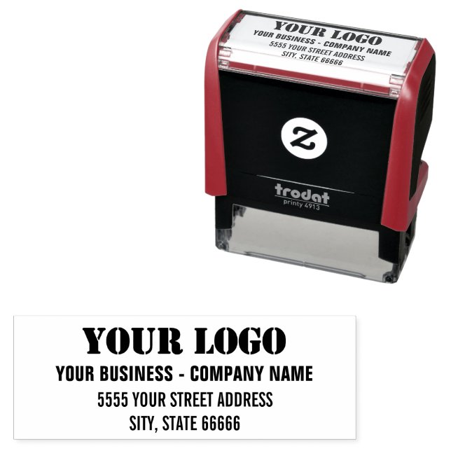 Custom Your Logo Name Address Self-inking Stamp (In Situ)