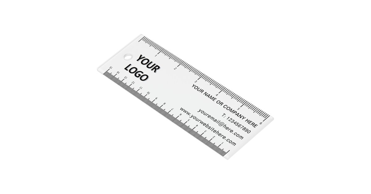 Customised Name Ruler Custom Your Logo Name Info Business Office Ruler | Zazzle