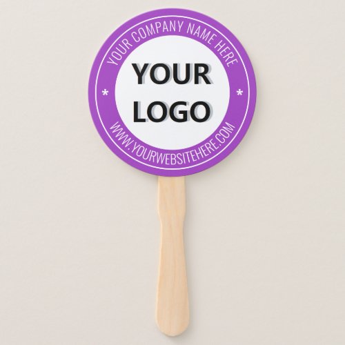 Custom Your Logo Name Text and Colors Hand Fan