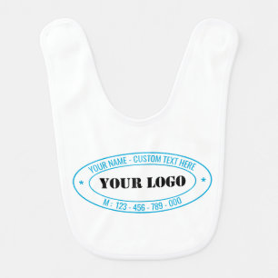 Custom Your Logo Name Text Phone Baby Bib