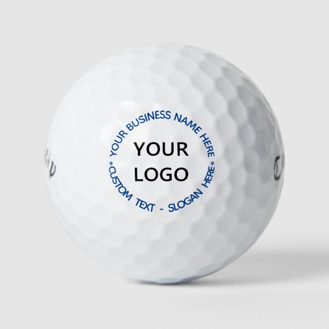 Custom Your Logo Name Text Stamps Golf Balls (Front)