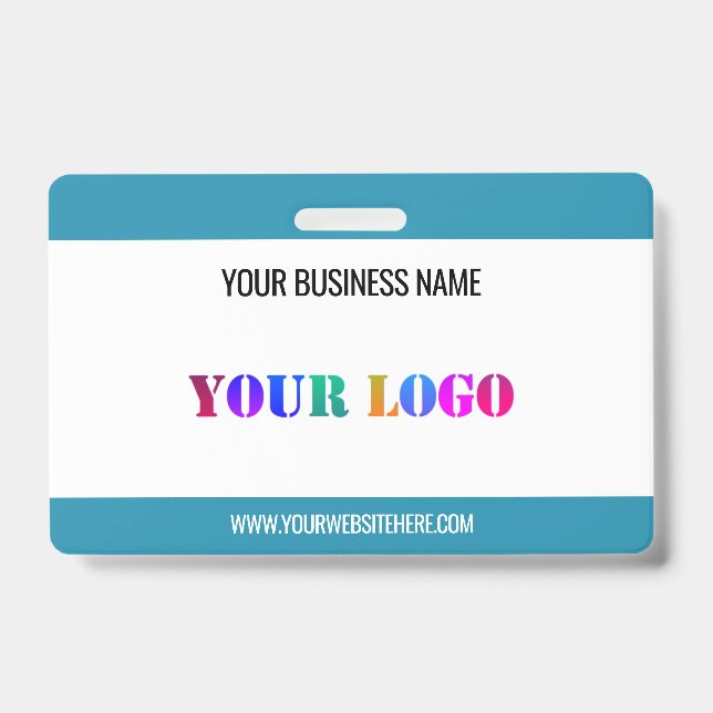 Custom Your Logo Name Website Business Badge (Front)