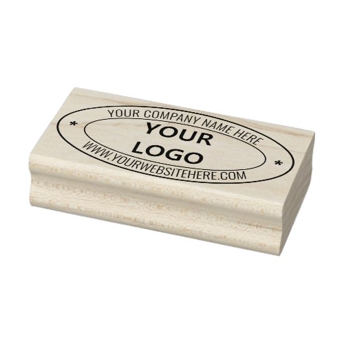 Custom Your Logo Name Website Oval Rubber Stamp