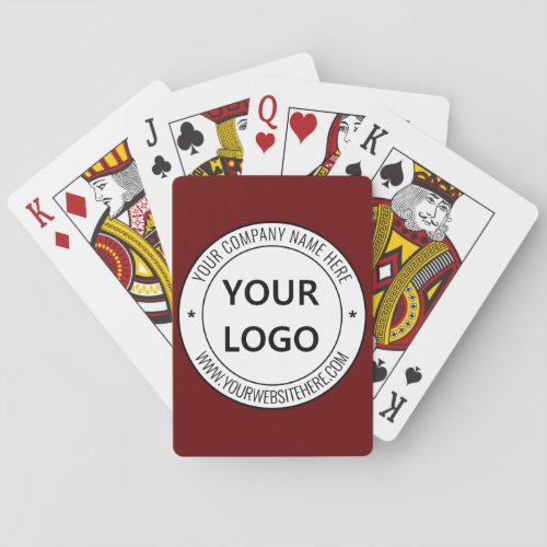 Custom Your Logo Name Website Playing Cards Stamp