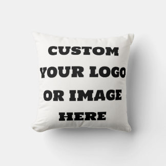 Custom your logo or image  throw pillow