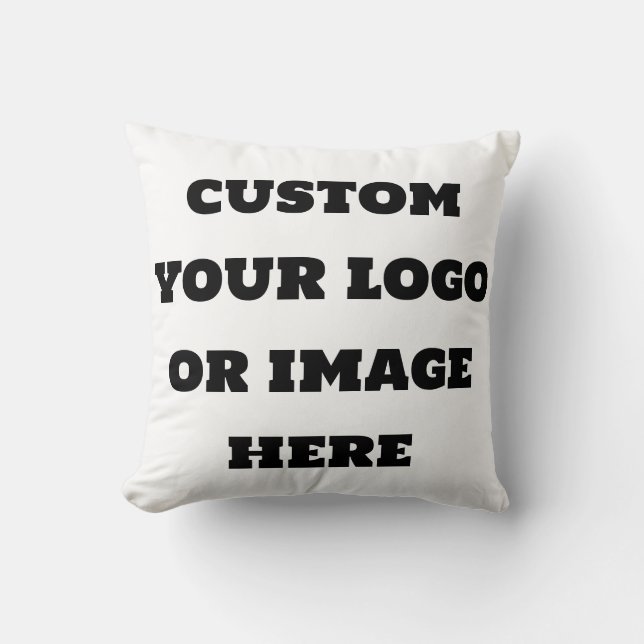 Custom your logo or image  throw pillow (Front)