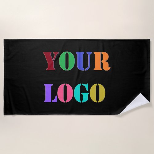 Custom Your Logo or Photo Beach Towel Choose Color