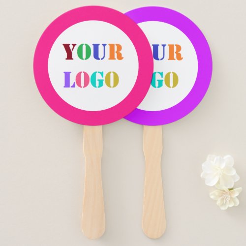 Custom Your Logo or Photo Hand Fan Choose Colors