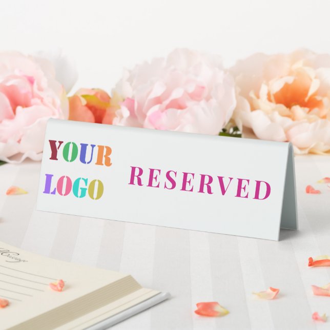 Custom Your Logo or Photo Reserved Table Tent Sign (In SItu (Wedding))