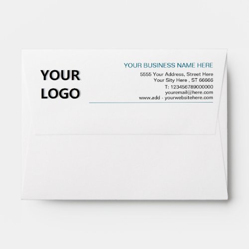 Custom Your Logo Photo Name Address Info Envelope