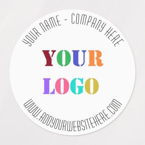 Custom Your Logo Photo Website Name Info Labels