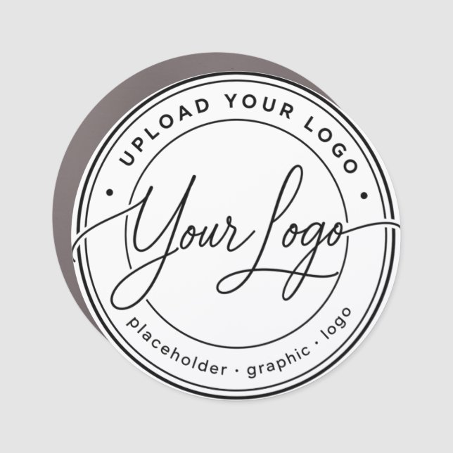 Custom Your Logo Round Business Car Magnet (Front)