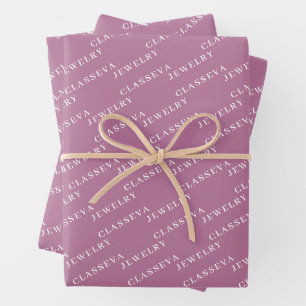 CUSTOM YOUR LOGO STYLISH MODERN ELEGANT CLASSIC W WRAPPING PAPER SHEETS