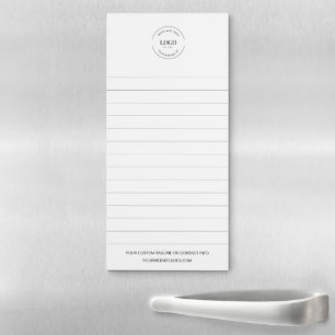 Custom Your Logo TAGLINE website lined Business  Magnetic Notepad
