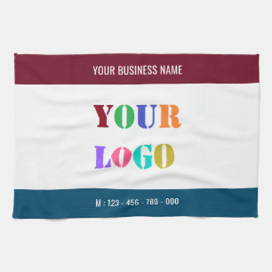 Custom Your Logo , Text and Colors Kitchen Towel