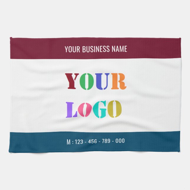 Custom Your Logo , Text and Colors Kitchen Towel (Horizontal)