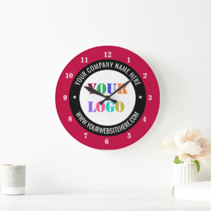 Custom Your Logo Text Business Promotional Clock