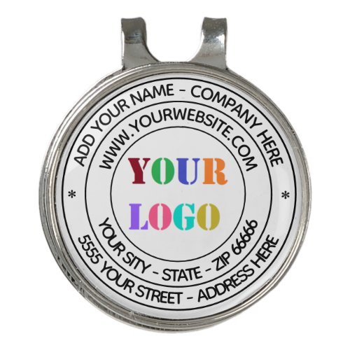 Custom Your Logo Text Golf Hat Clip Ball Marker