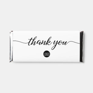 Custom Your logo website Thank you Script Hershey Bar Favors