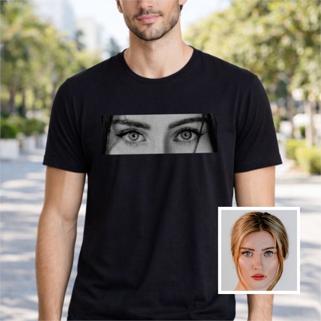 Custom Your Loved One Eyes Photo T-Shirt (Creator Uploaded)