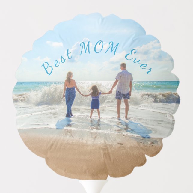 Custom Your Mom Photo Mother's Day Balloon Gift (Back)