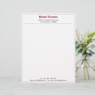 Custom Your Name Address Business Letterhead