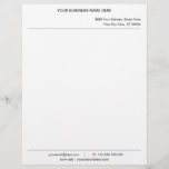 Custom Your Name Address Info Letterhead with Logo<br><div class="desc">Custom Colors and Font - Personalized Your Business Letterhead with Logo ( Back Side ) - Add Your Name - Company / Address / Contact Information / Logo - Image or QR Code - photo / more - Resize and move or remove and add elements / image with Customization tool...</div>