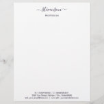 Custom Your Name Address Text Info Letterhead<br><div class="desc">Custom Colors and Font - Your Name Profession Address Contact Information Personal / Business Modern Letterhead - Add Your Name - Company / Profession - Title / Address / Contact Information - Phone / E-mail / Website / more - Choose / add your favorite font - text / colors. Resize...</div>