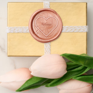 Custom Your Name and Heart Gift Wax Seal Sticker