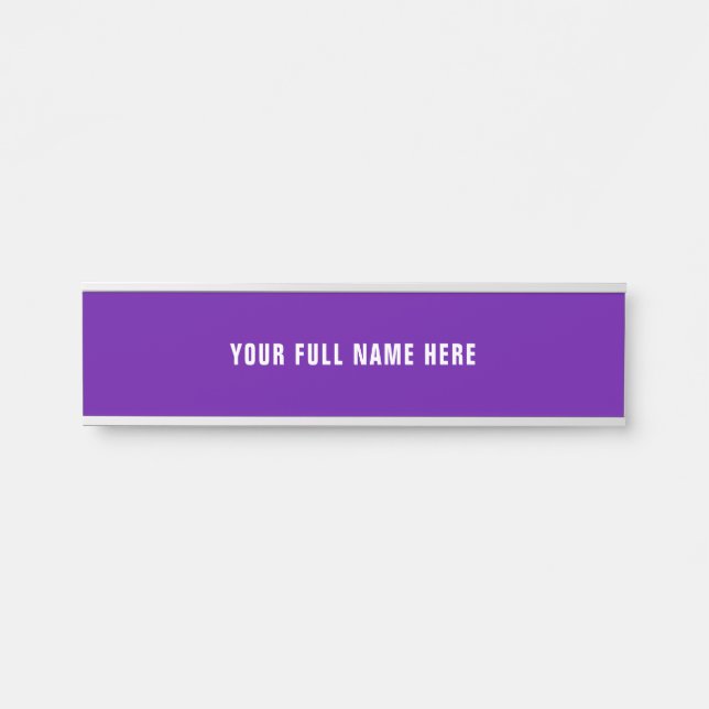 Custom Your Name Door Sign Example Choose Colors (Front)