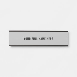 Custom Your Name Door Sign Template - Choose Color