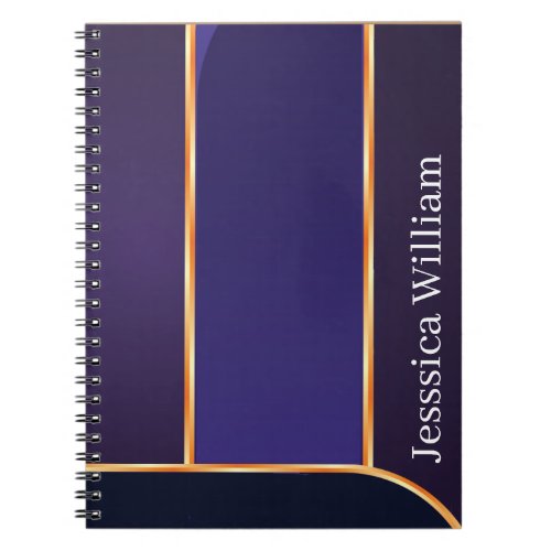 Custom Your Name Elegant Purple High School Notebo Notebook