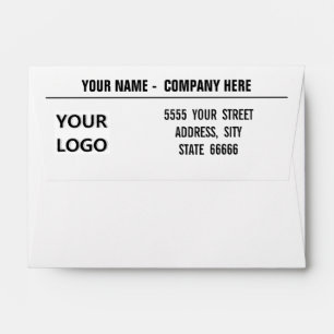 Custom Your Name Logo Address Mailing Envelope