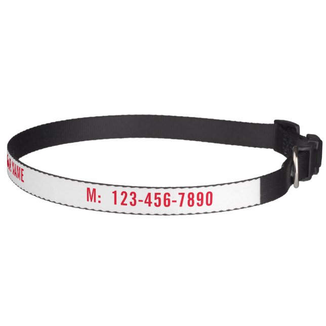 Custom Your Name Phone Info Pet Collar (Right)