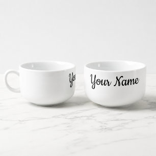 Custom Your Name Quote Artwork Soup Mug