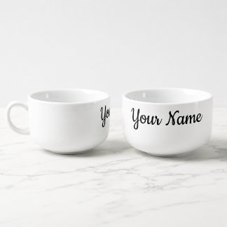 Custom Your Name Quote Artwork Soup Mug