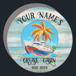 Custom Your Name's Cruise Cabin Ship Door Decor Car Magnet<br><div class="desc">Fun Your Name's Cruise Cabin Door Magnet. Customize this Cruise door magnet with your name and the date of your cruise so that your door will stand out from all the others. After the cruise you will have the magnet as a momento of your trip. Be sure that your ship...</div>