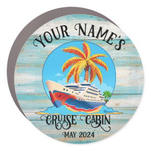 Custom Your Name's Cruise Cabin Ship Door Decor Car Magnet