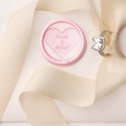 Custom Your Names In Heart Wedding Wax Seal Stamp