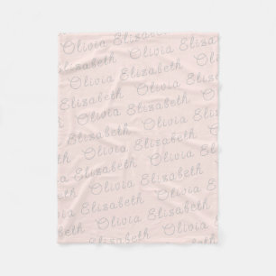 Custom Your Newborn Personalized Baby Girl Gift Fleece Blanket
