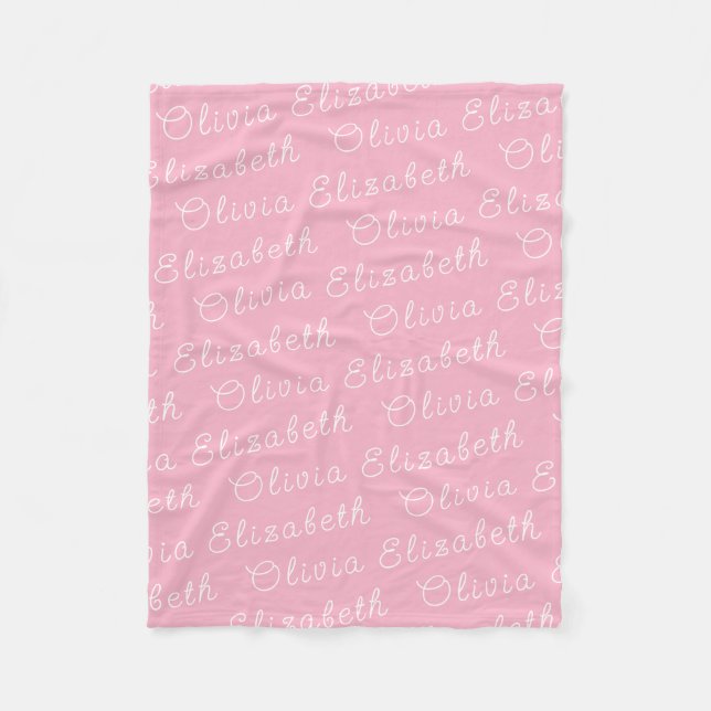 Custom Your Newborn Personalized Baby Girl Gift Fleece Blanket (Front)