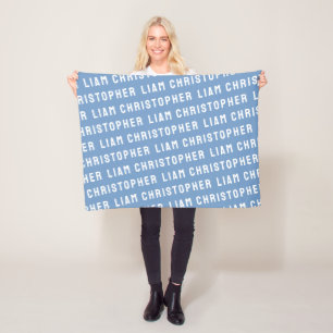 Custom Your Newborn Personalized Name Baby Shower Fleece Blanket