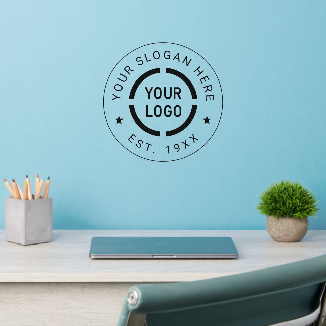 Custom your own company logo business wall decal  (Home Office 2)