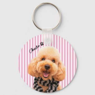 Custom Your Own Dog Pet With Photo And Name Keychain